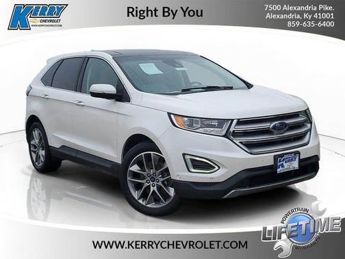 White Platinum Clearcoat Metallic 2015 Ford Edge Titanium