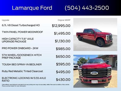 RUBY RED 2025 Ford F-250 PLATINUM