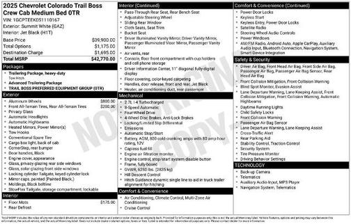 2025 Chevrolet Colorado TRAIL BOSS