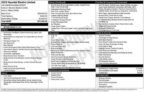 2022 Hyundai ELANTRA LIMITED