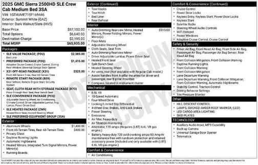 2025 GMC Sierra 1500 SLE