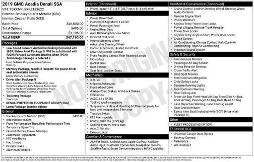 Smokey Quartz Metallic 2019 GMC Acadia DENALI