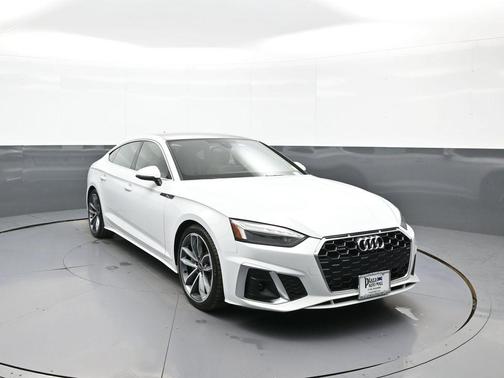 Glacier White Metallic 2023 Audi A5 Sportback 45 S Line Premium Plus