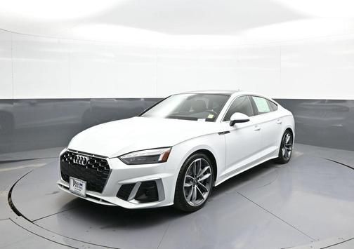 Glacier White Metallic 2023 Audi A5 Sportback 45 S Line Premium Plus
