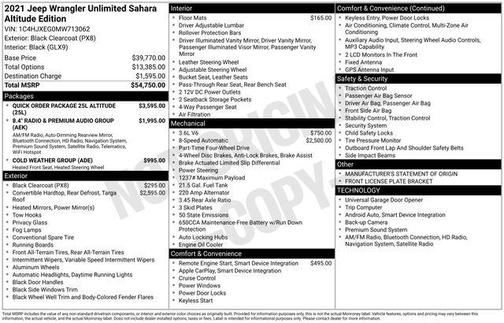 2021 Jeep Wrangler Unlimited Sahara Altitude