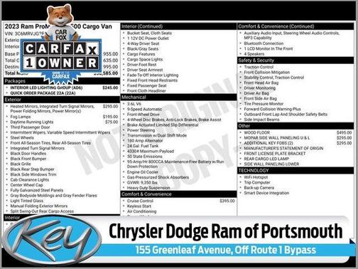 2023 RAM ProMaster 3500 High Roof