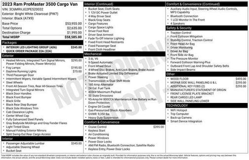 2023 RAM ProMaster 3500 High Roof