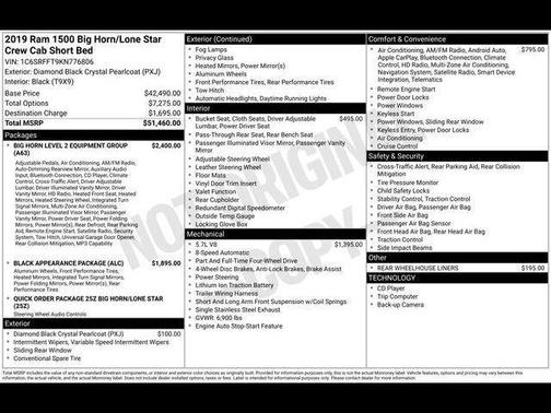 2019 RAM 1500 Big Horn