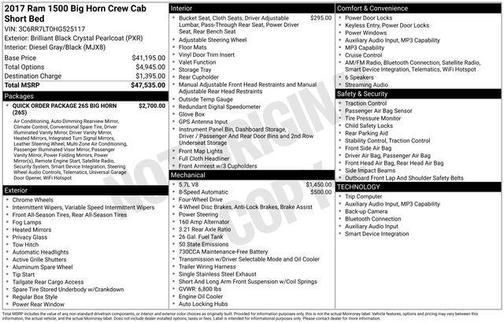 2017 RAM 1500 Big Horn