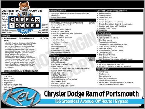 2025 RAM 1500 Big Horn/Lone Star