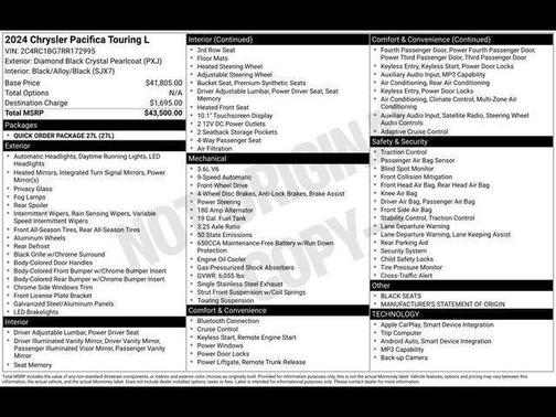 2024 Chrysler Pacifica Touring-L