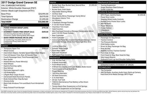 2017 Dodge Grand Caravan SE