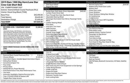 2019 RAM 1500 Big Horn