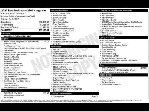 2023 RAM ProMaster 2500 High Roof