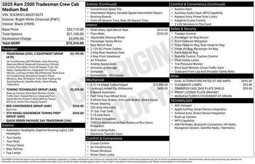 2025 RAM 2500 Tradesman
