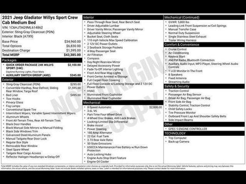 2021 Jeep Gladiator Sport