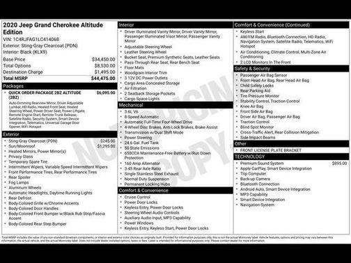 2020 Jeep Grand Cherokee Altitude