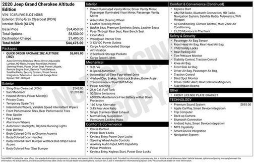 2020 Jeep Grand Cherokee Altitude
