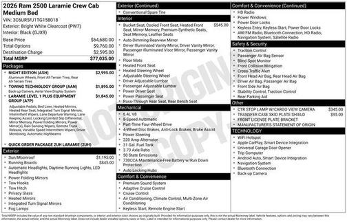 2026 RAM 2500 Laramie