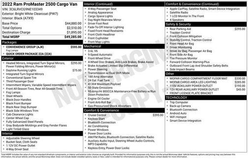2022 RAM ProMaster 2500 High Roof