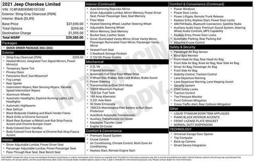 2021 Jeep Cherokee Limited