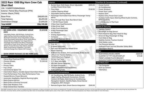 2022 RAM 1500 Big Horn