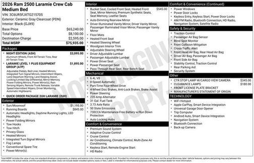 2026 RAM 2500 Laramie