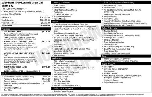 2026 RAM 1500 Laramie