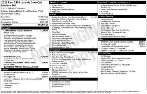 2026 RAM 2500 Laramie