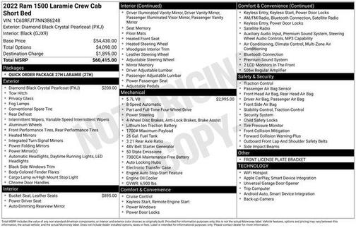 Diamond Black 2022 RAM 1500 Laramie