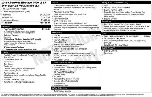 2018 Chevrolet Silverado 1500 LT