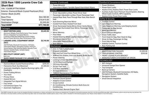 2026 RAM 1500 Laramie