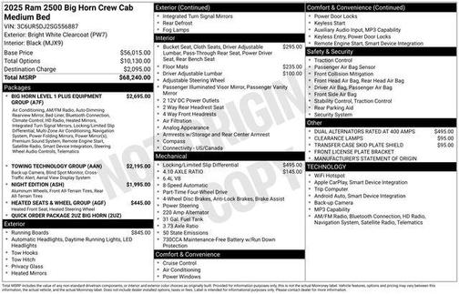 2025 RAM 2500 Big Horn