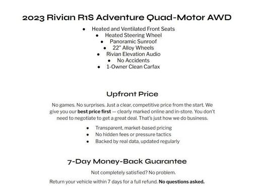 LA Silver 2023 Rivian R1S Adventure