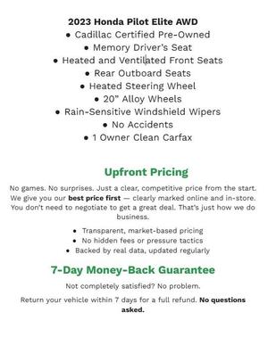 2023 Honda Pilot AWD Elite