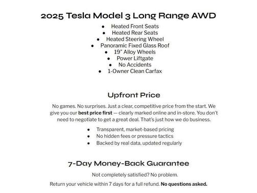2025 Tesla Model 3 Long Range