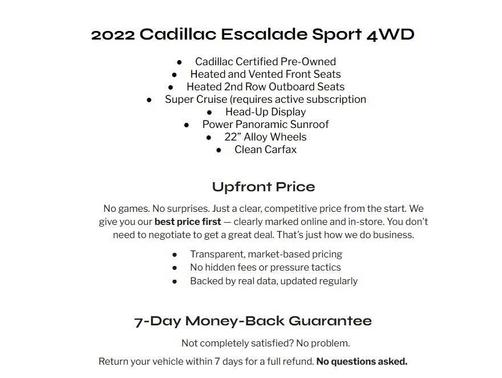 GALACTIC GRAY METALLIC 2022 Cadillac Escalade Sport