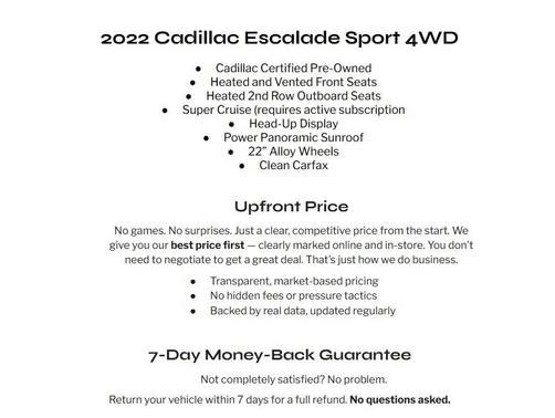 Galactic Gray Metallic 2022 Cadillac Escalade Sport