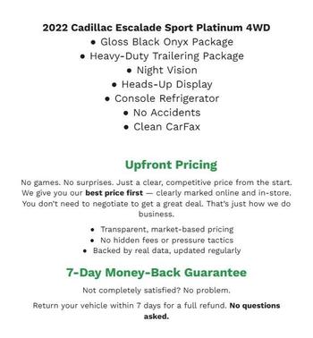 2022 Cadillac Escalade Sport Platinum