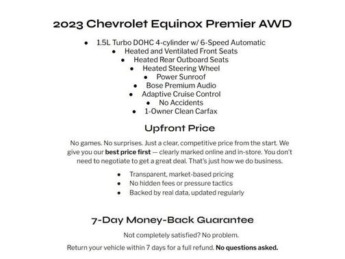 Blue Glow Metallic 2023 Chevrolet Equinox Premier w/1LZ