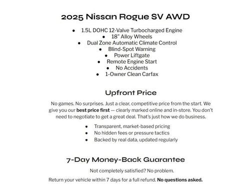 Deep Ocean Blue Pearl 2025 Nissan Rogue SV