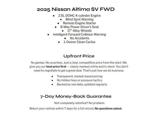Gun Metallic 2025 Nissan Altima SV FWD