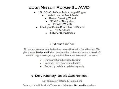 Pearl White Tricoat 2023 Nissan Rogue SL