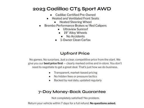 Radiant Red Tintcoat 2023 Cadillac CT5 Sport