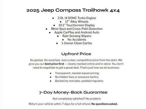 Silver Zynith Metallic Clearcoat 2025 Jeep Compass Trailhawk