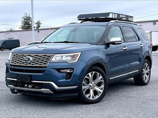 Blue 2018 Ford Explorer Platinum