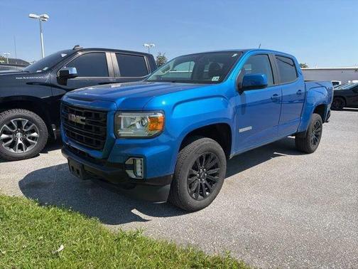 Blue 2022 GMC Canyon Elevation