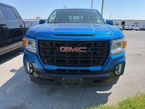 Blue 2022 GMC Canyon Elevation