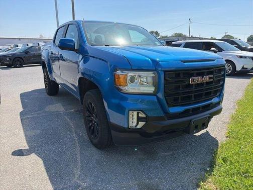 Blue 2022 GMC Canyon Elevation