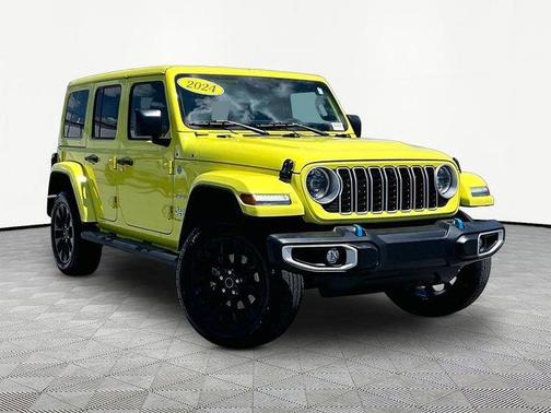 Yellow 2024 Jeep Wrangler 4xe Sahara